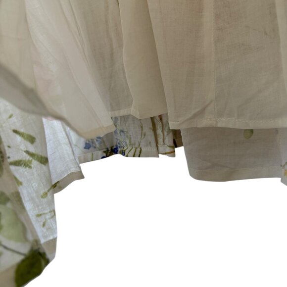 H&M Smocked Linen Blend Sundress Floral Lined Adjustable Straps Midi Summer - Picture 16 of 16